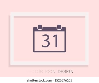Calendar icon 31 . Lorem Ipsum Illustration design