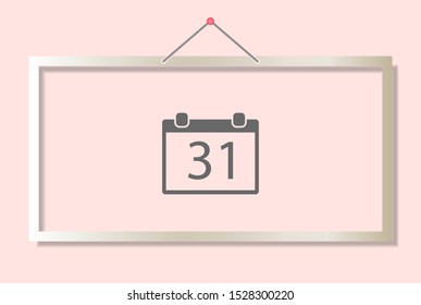 Calendar icon 31 . Lorem Ipsum Illustration design