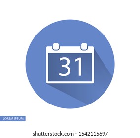 Calendar icon 31 . Lorem Ipsum Illustration design