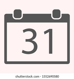 Calendar icon 31 . Lorem Ipsum Illustration design