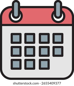 Icono de calendario con fechas y horario de cita