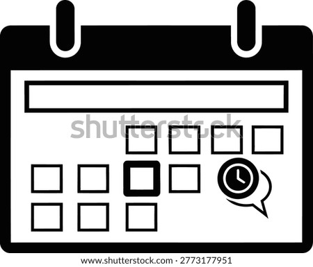 Calendar icon with appointment reminder and time