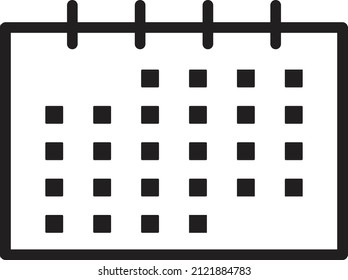 icono de calendario. Vector de cita. símbolo del plan diario.