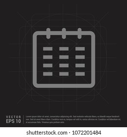 calendar icon - Black Creative Background