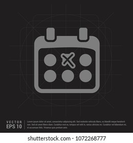 Calendar Icon - Black Creative Background