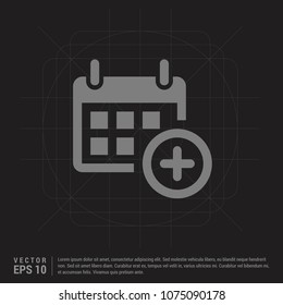 Calendar Icon - Black Creative Background