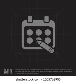 Calendar Icon - Black Creative Background - Free vector icon