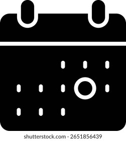 The calendar icon with a black dot indicates important dates, events, holidays or to create new events, set reminders or view meeting schedules.