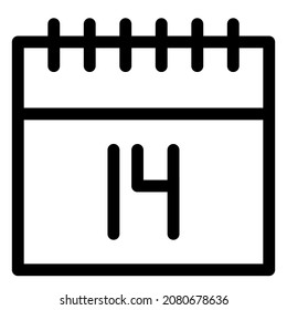 calendar icon with black outline style