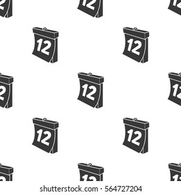 Calendar icon in black style isolated on white background. Logistic pattern stock vector illustration.