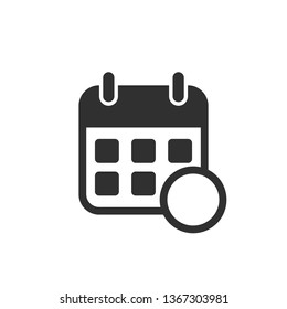 Calendar icon with blank notification alert