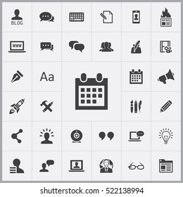 calendar icon. blog icons universal set for web and mobile
