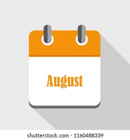calendar icon business august vector illustration EPS10