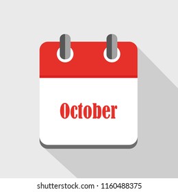 calendar icon business october vector illustration EPS10