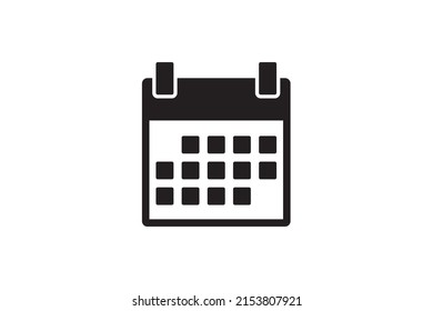 Calendar icon, business reminder symbol. Month and day plan illustration. Vector schedule pictogram.