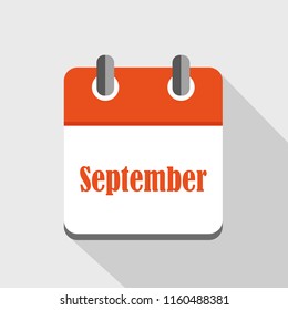 calendar icon business september vector illustration EPS10