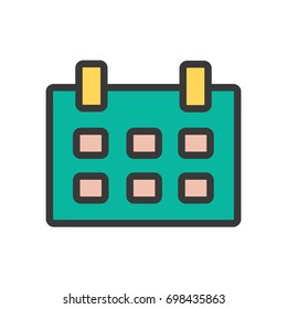 Calendar icon cartoon