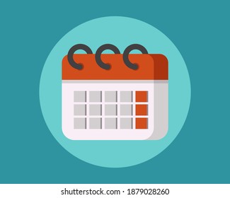 Calendar icon. Cartoon vector style for your design.
