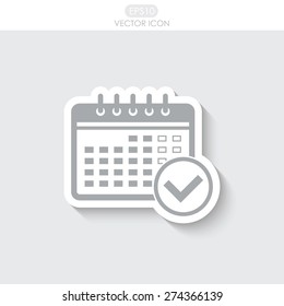 Calendar Icon with check.