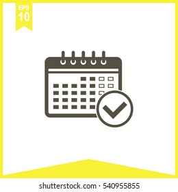 Calendar Icon with check.
