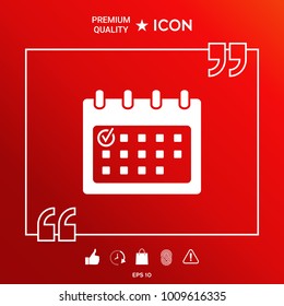 Calendar icon with check mark