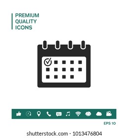 Calendar icon with check mark
