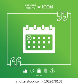 Calendar icon with check mark