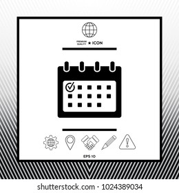 Calendar icon with check mark