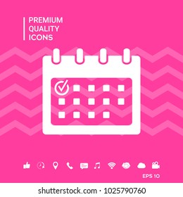 Calendar icon with check mark