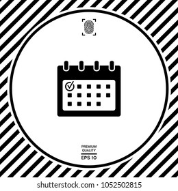 Calendar icon with check mark