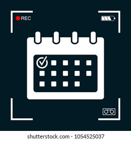Calendar icon with check mark