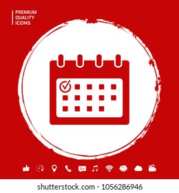 Calendar icon with check mark