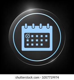 Calendar icon with check mark