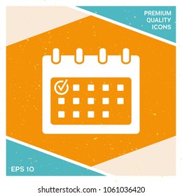 Calendar icon with check mark