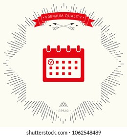 Calendar icon with check mark