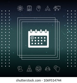 Calendar icon with check mark