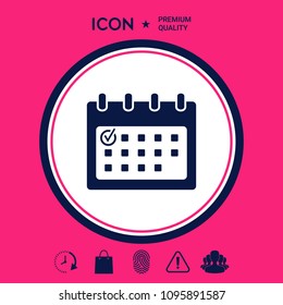 Calendar icon with check mark