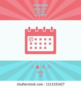 Calendar icon with check mark