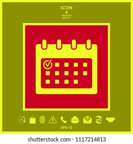 Calendar icon with check mark