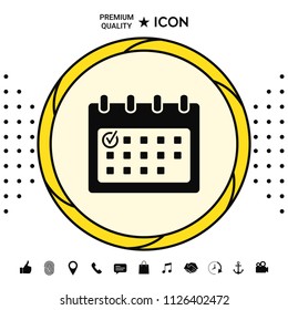 Calendar icon with check mark