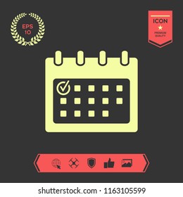 Calendar icon with check mark