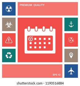 Calendar icon with check mark