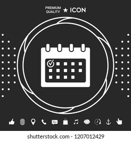 Calendar icon with check mark