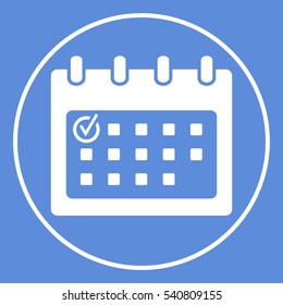 Calendar icon with check mark