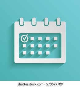 Calendar icon with check mark