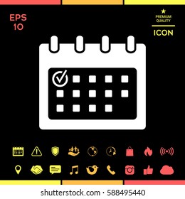 Calendar icon with check mark