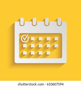 Calendar icon with check mark