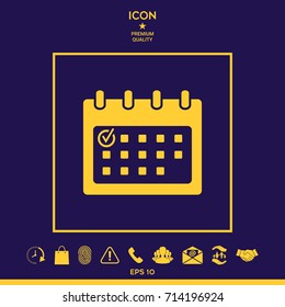 Calendar icon with check mark