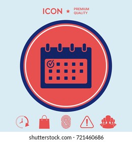 Calendar icon with check mark