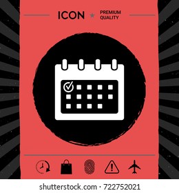 Calendar icon with check mark